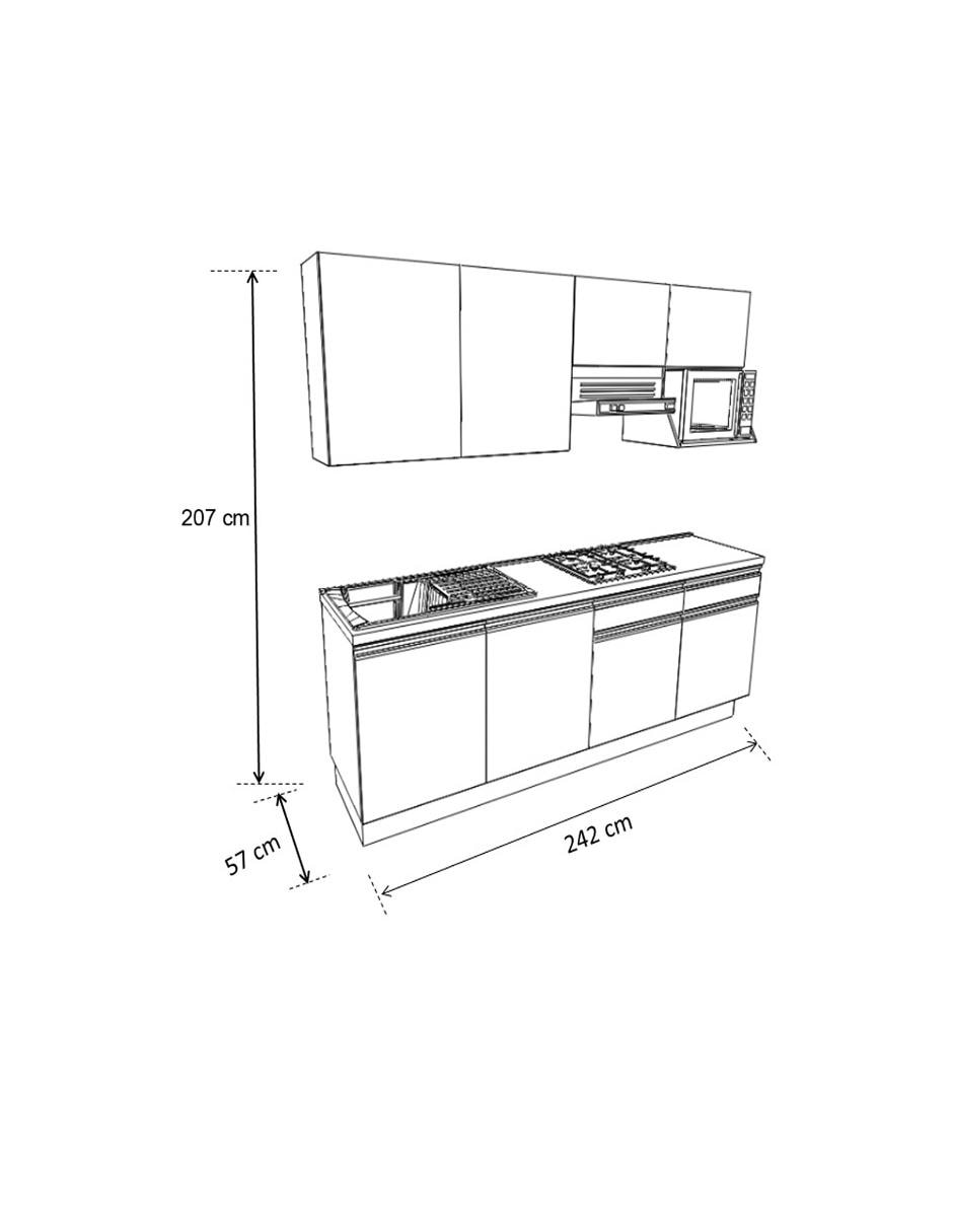 Cocina Integral Ferreti Roma blanca