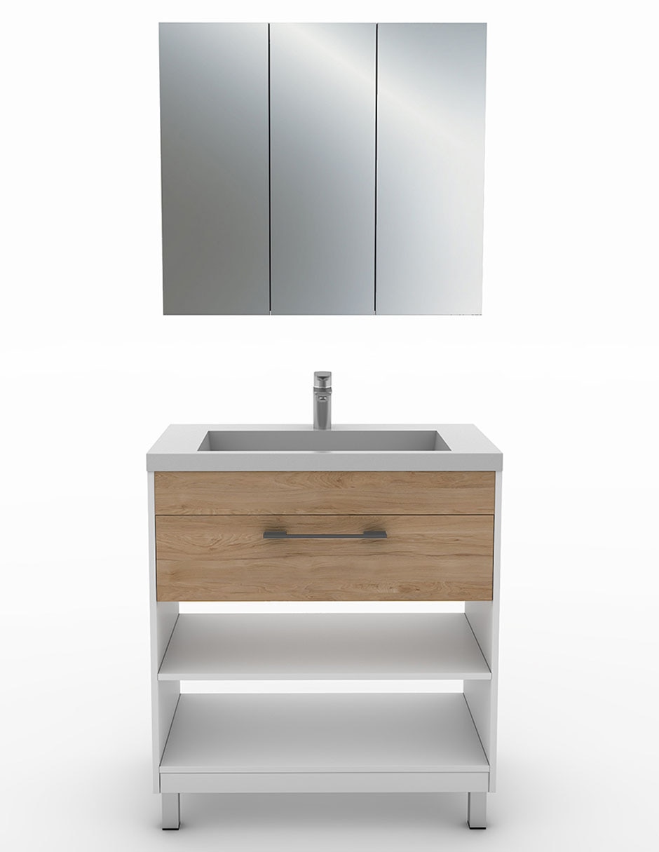 Paquete de baño Lucas de melamina armable