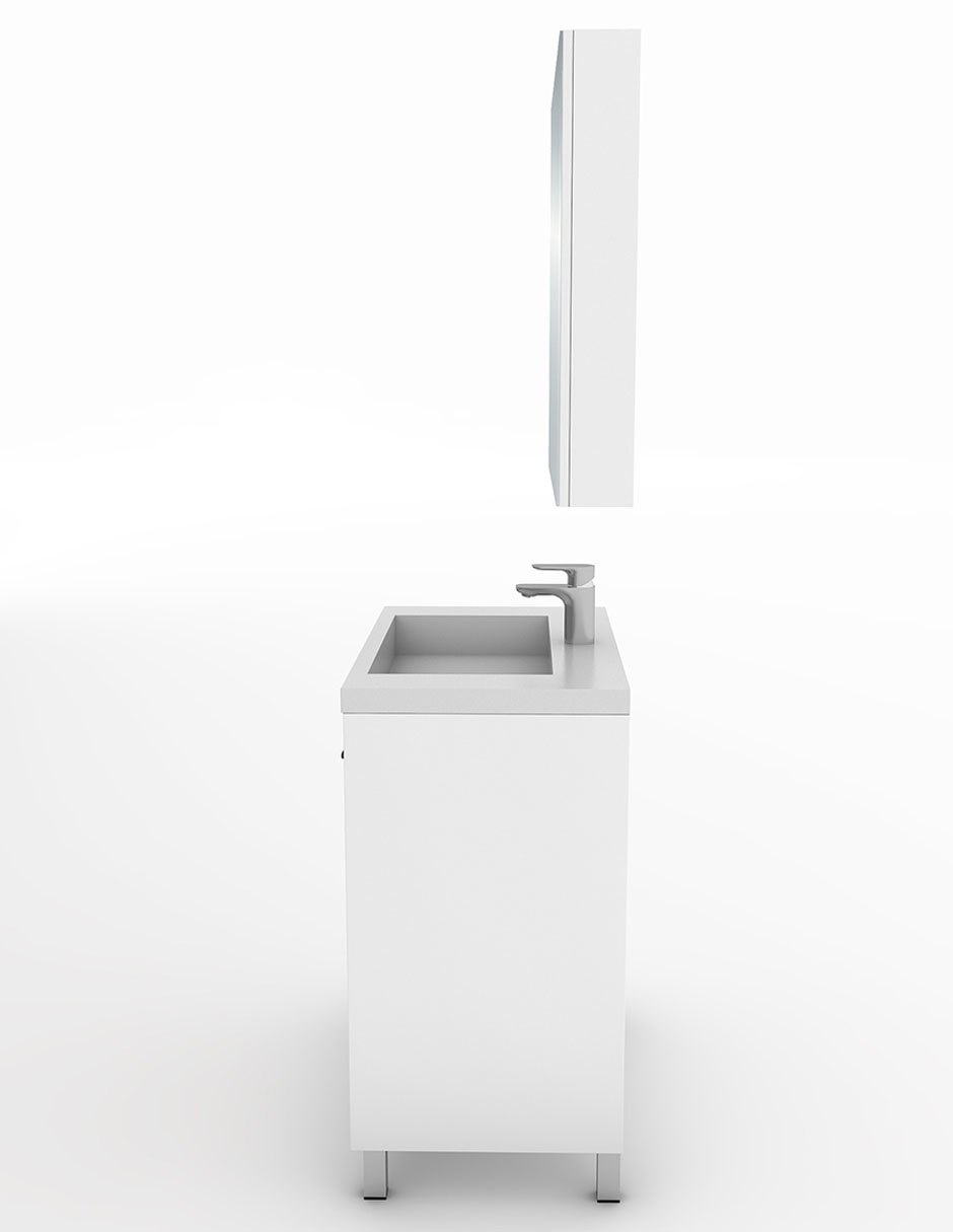 Paquete de baño Gravita Lucas de melamina armable