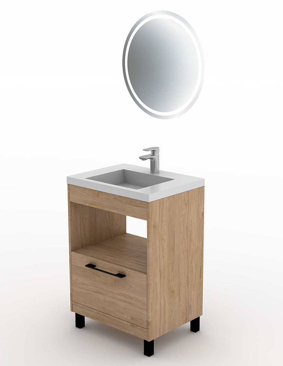 Paquete de baño Gravita Olivia de melamina armable