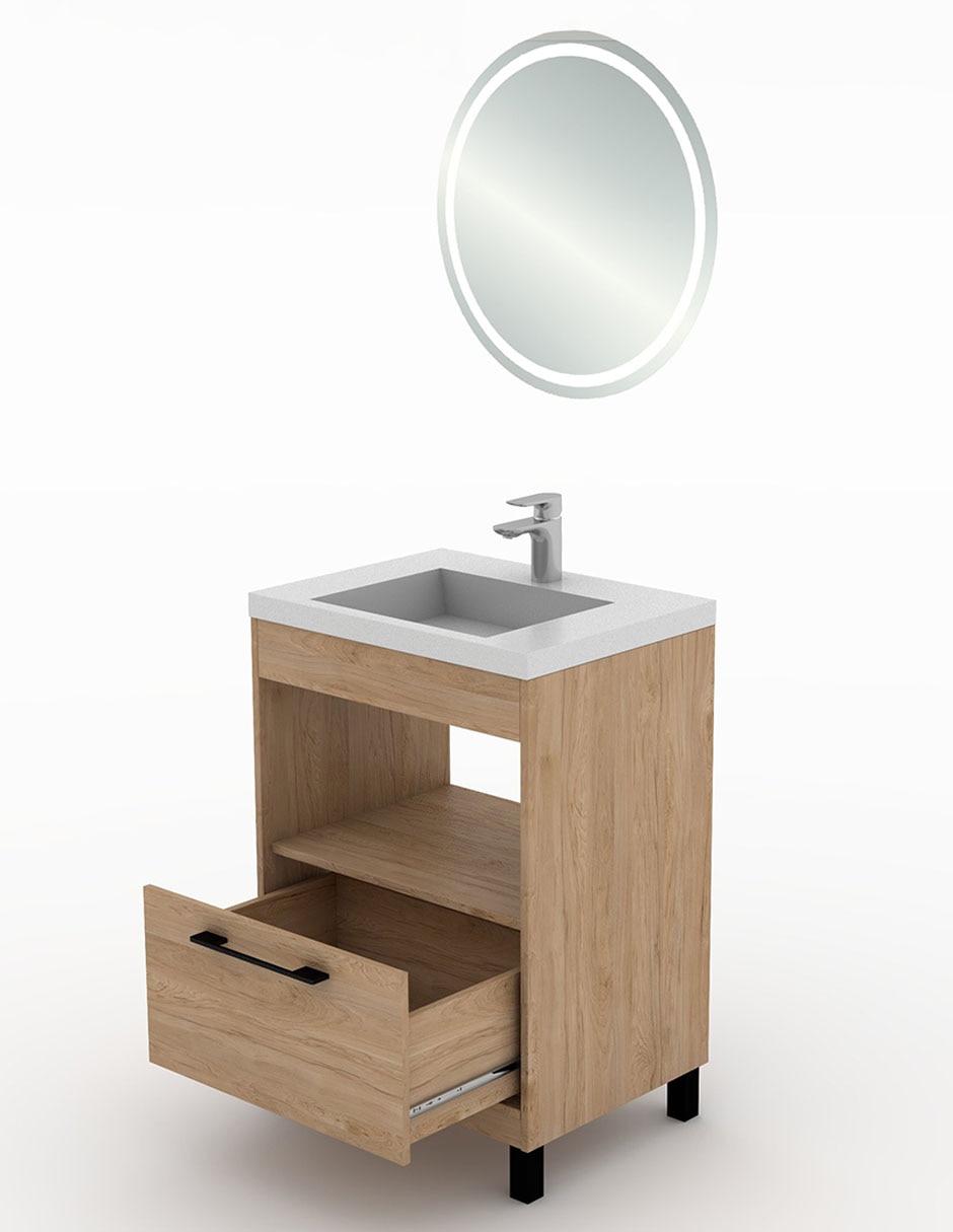 Paquete de baño Gravita Olivia de melamina armable