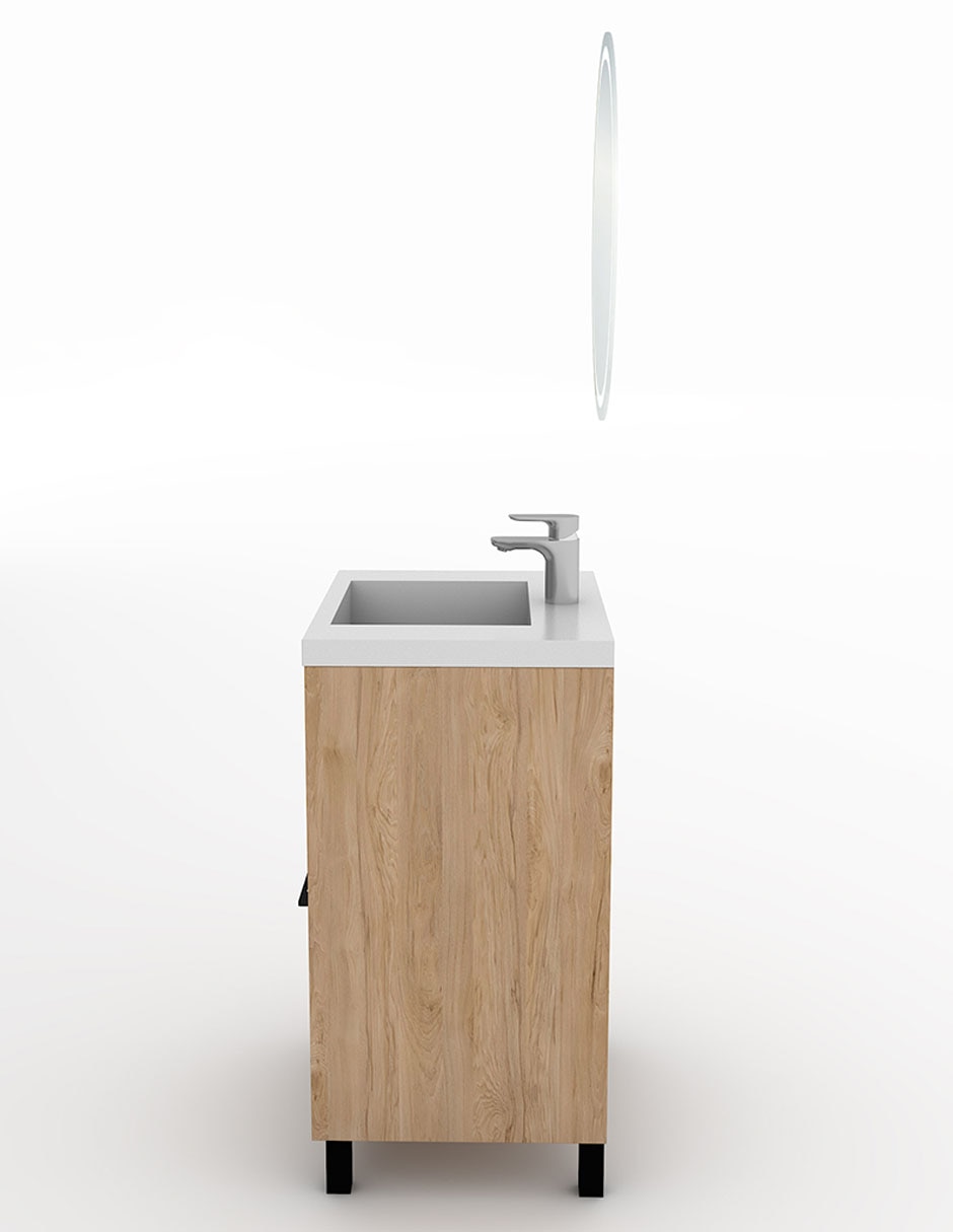 Paquete de baño Gravita Olivia de melamina armable