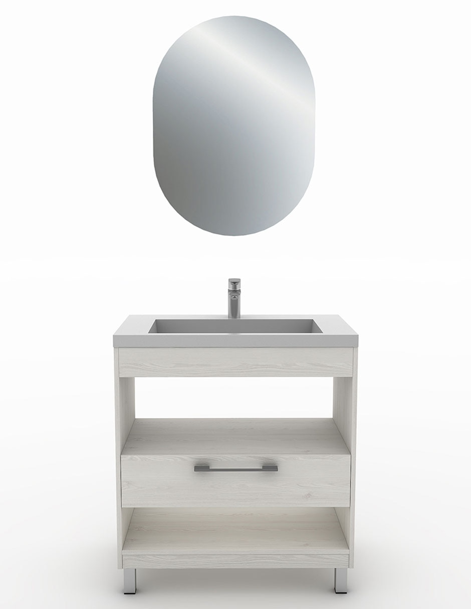 Paquete de baño Excalibur de melamina armable Paquete de baño Excalibur de melamina armable