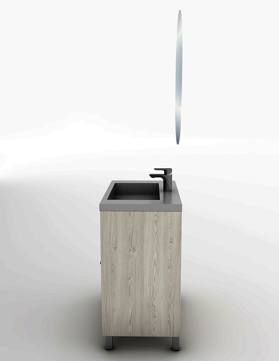 Paquete de baño Gravita Excalibur de melamina armable