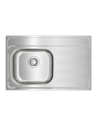 Tarja de acero inoxidable Teka con escurridor derecho GALAXY800T-XP1B1DRBW