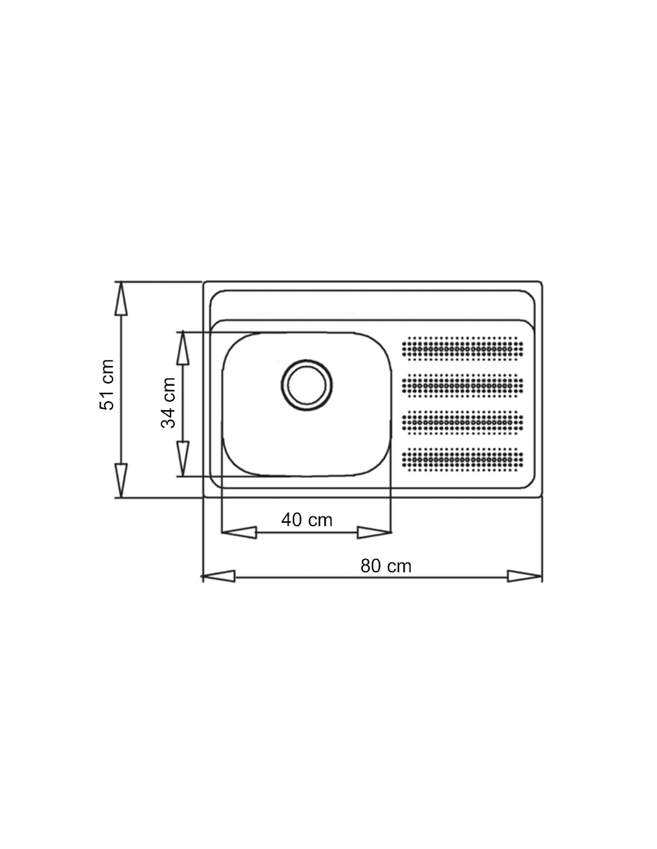 Tarja de acero inoxidable Teka con escurridor derecho GALAXY800T-XP1B1DRBW