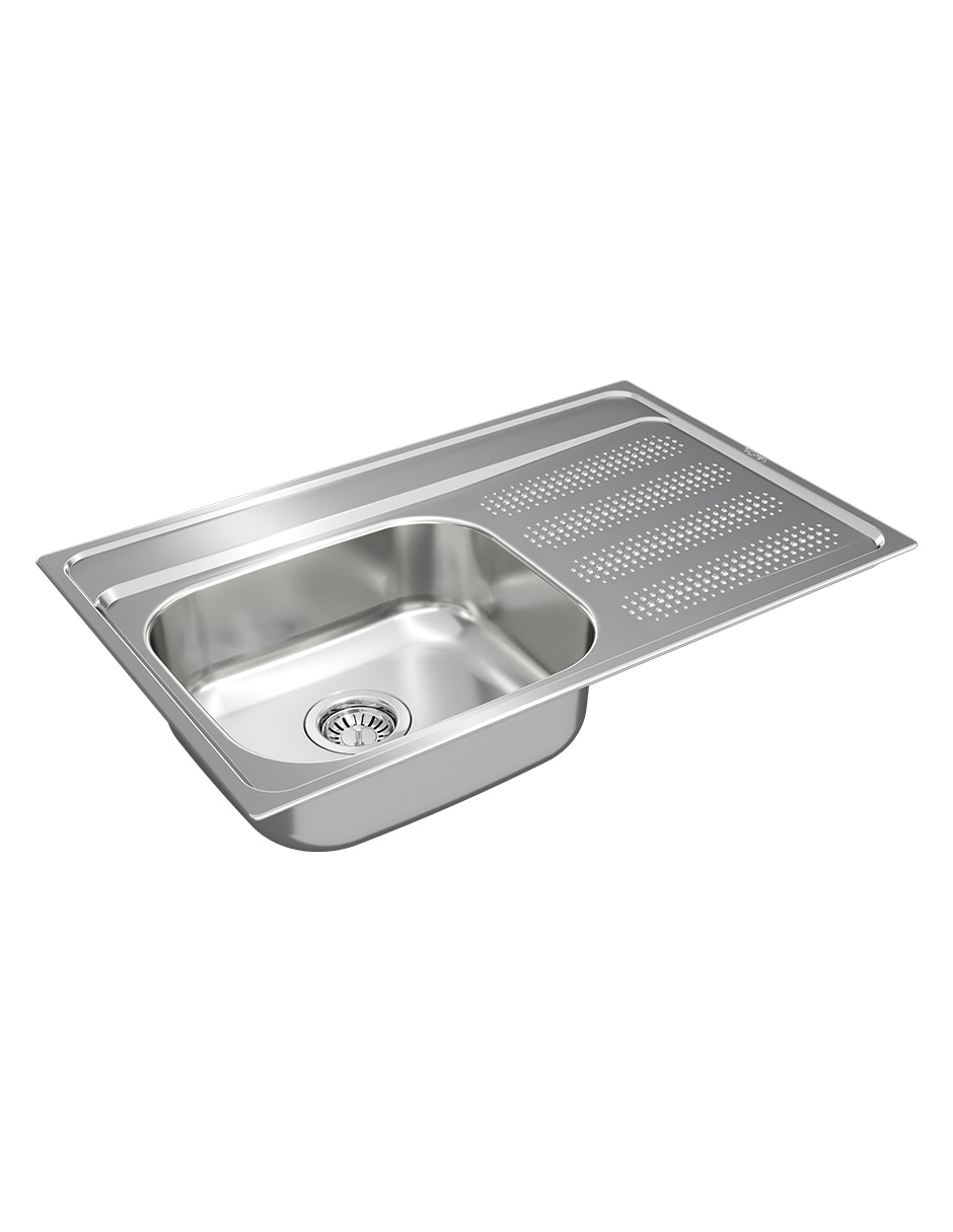 Tarja de acero inoxidable Teka con escurridor derecho GALAXY800T-XP1B1DRBW