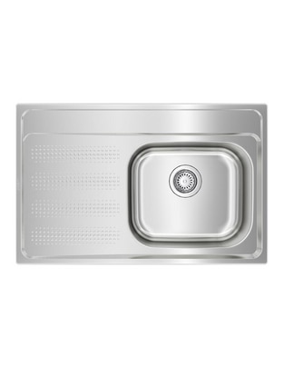 Tarja de acero inoxidable Teka con escurridor izquierdo GALAXY800T-XP1B1DLBW