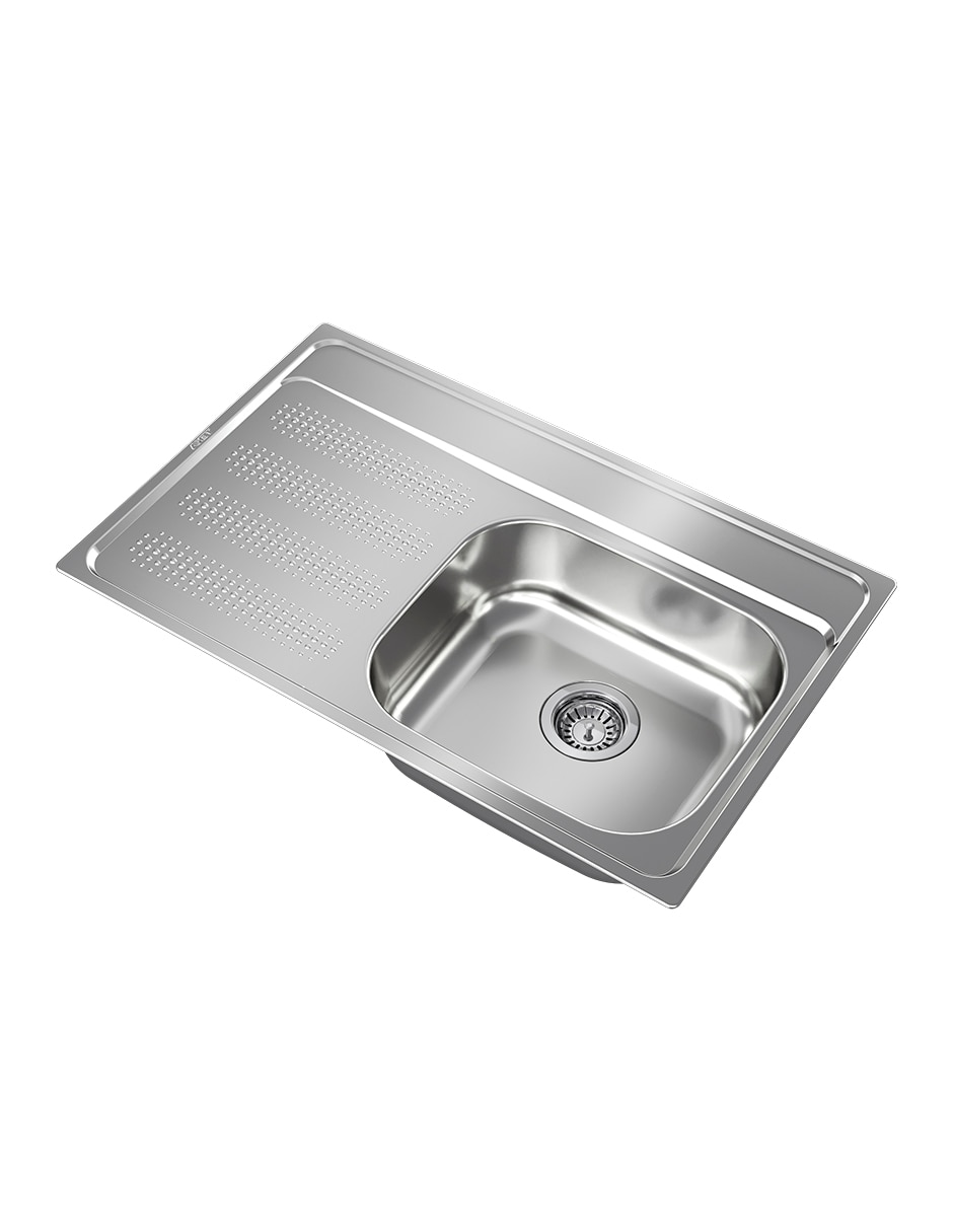 Tarja de acero inoxidable Teka con escurridor izquierdo GALAXY800T-XP1B1DLBW
