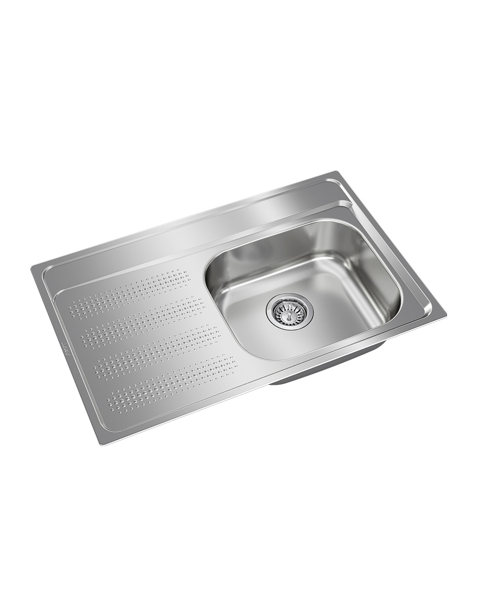 Tarja de acero inoxidable Teka con escurridor izquierdo GALAXY800T-XP1B1DLBW