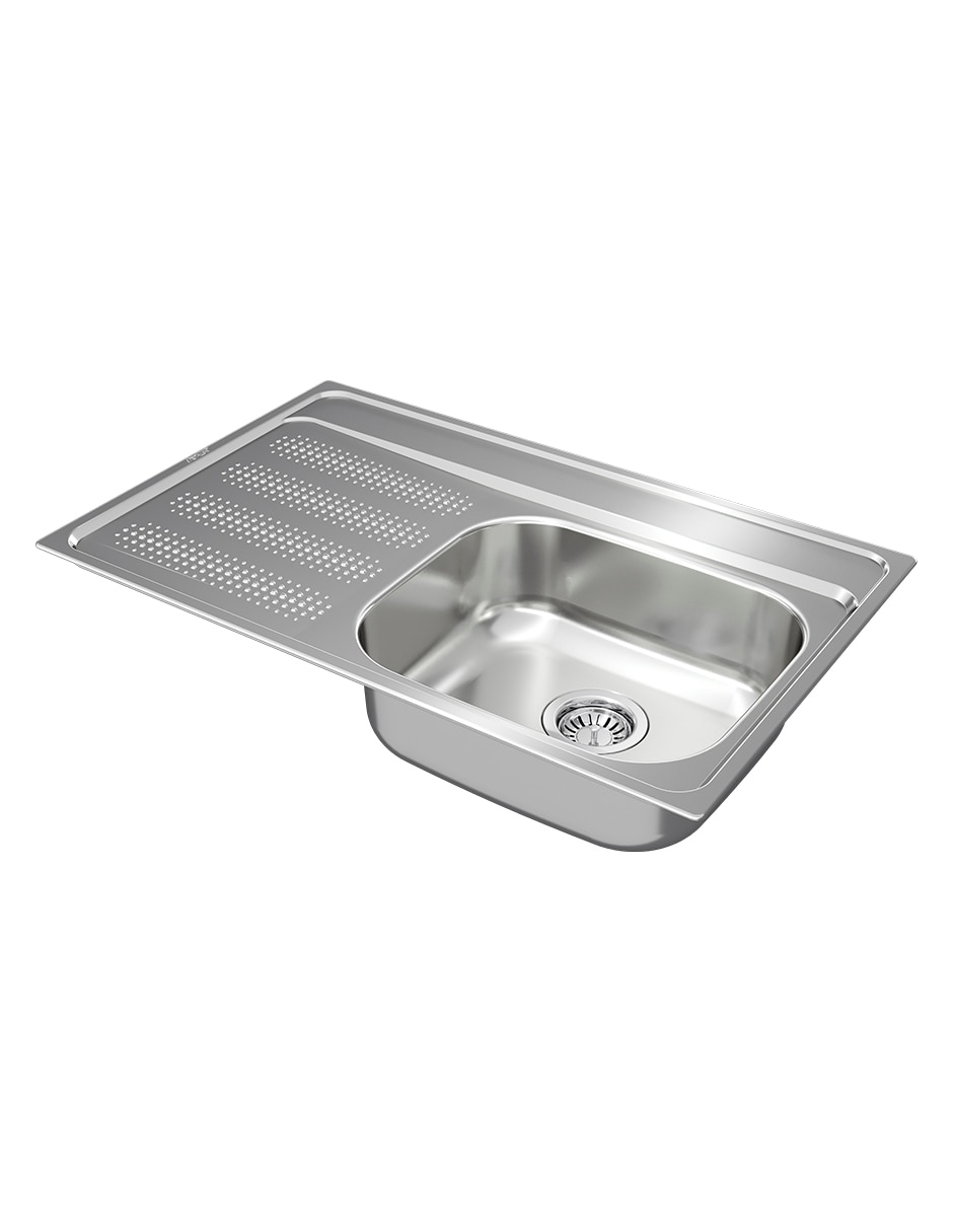 Tarja de acero inoxidable Teka con escurridor izquierdo GALAXY800T-XP1B1DLBW