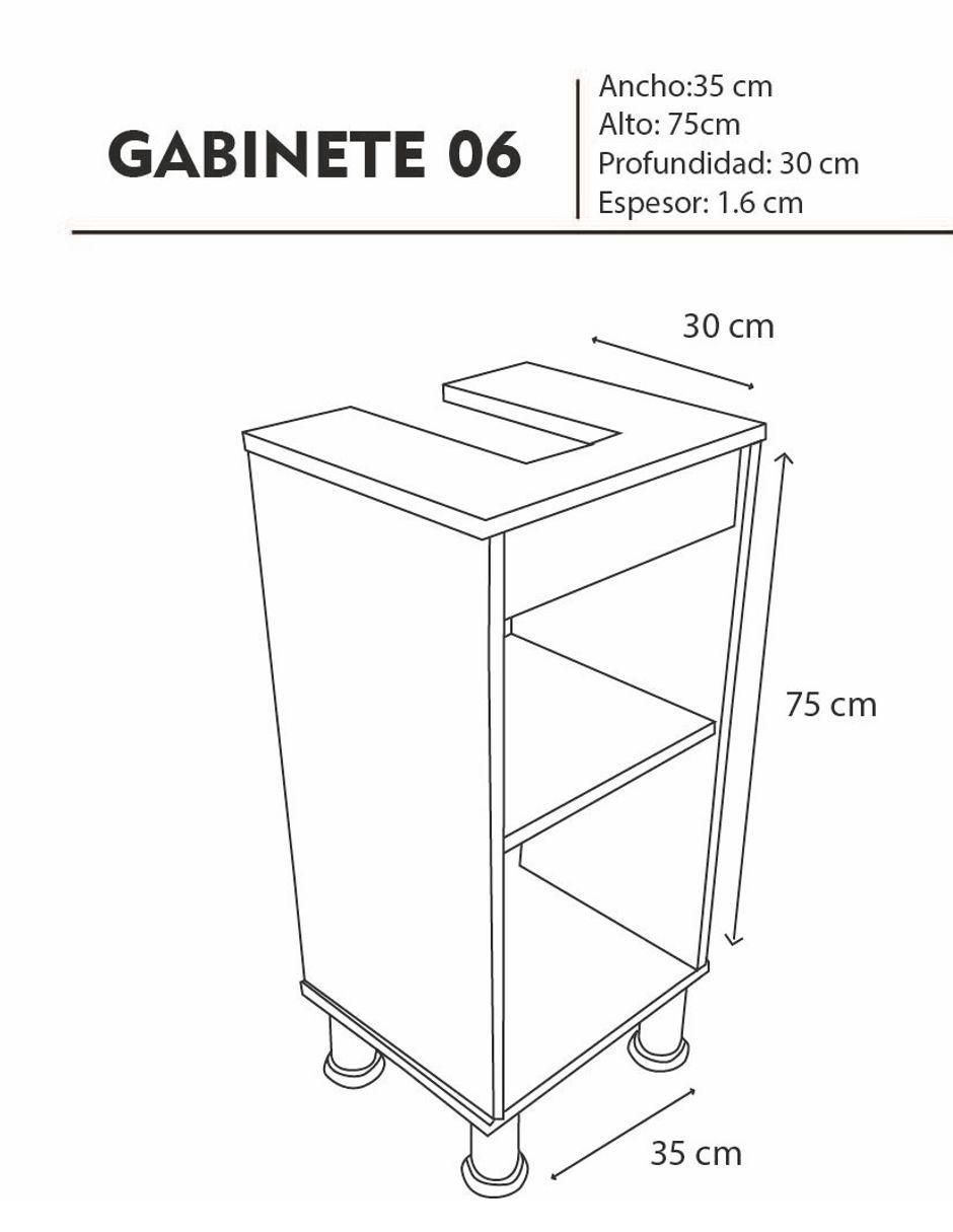 Torre de baño Gabinete 06 de MDF armable 6