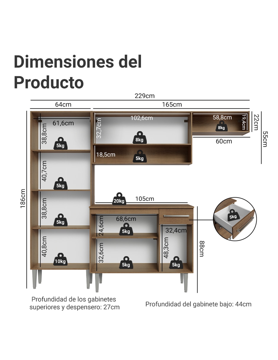 Cocina integral emily top