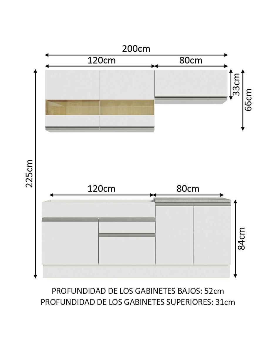 Cocina integral Madesa Glamy
