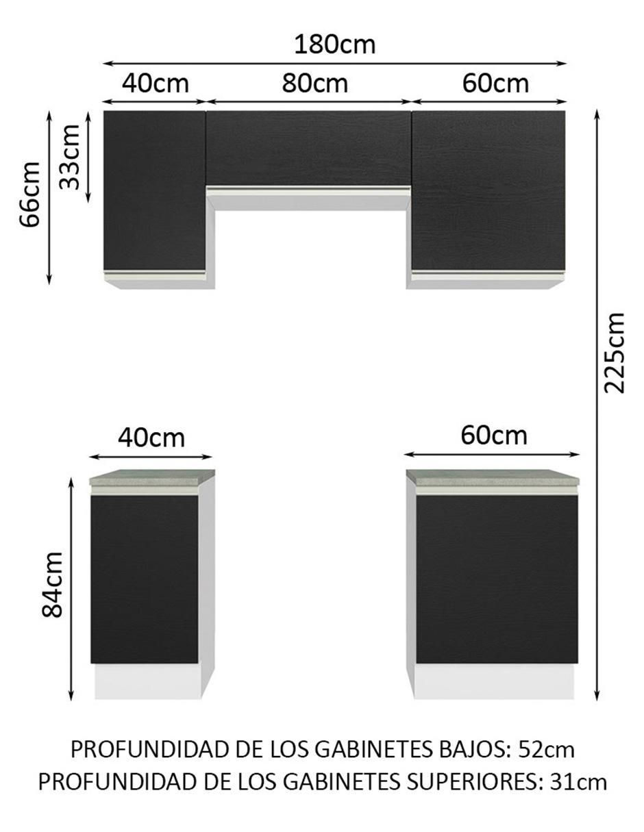 Cocina integral Madesa Glamy