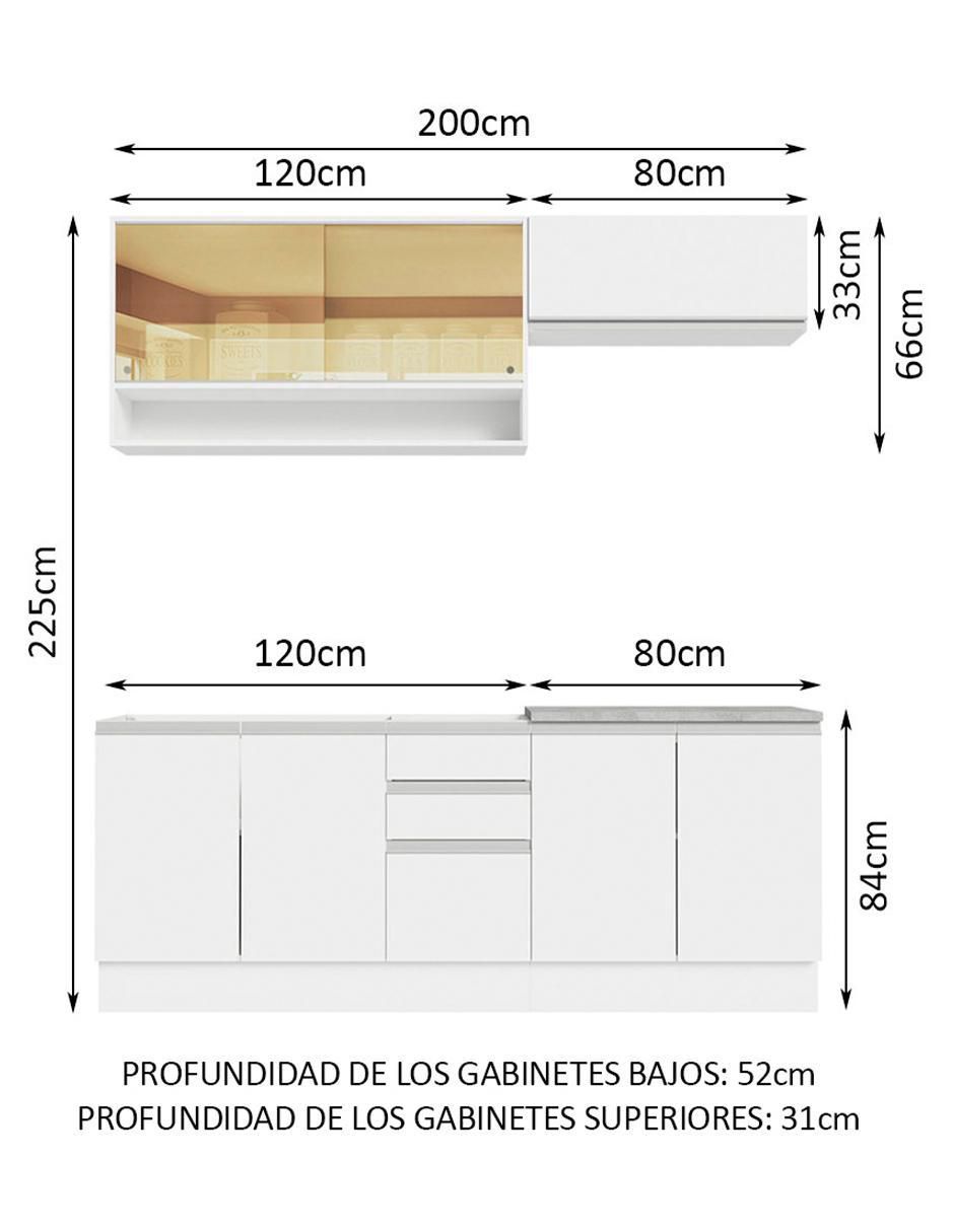 Cocina integral Madesa Glamy