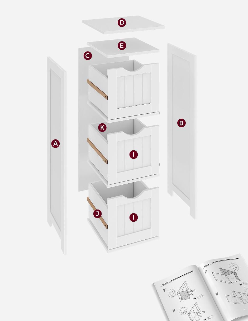 Torre de baño armable Sofie MDF 2