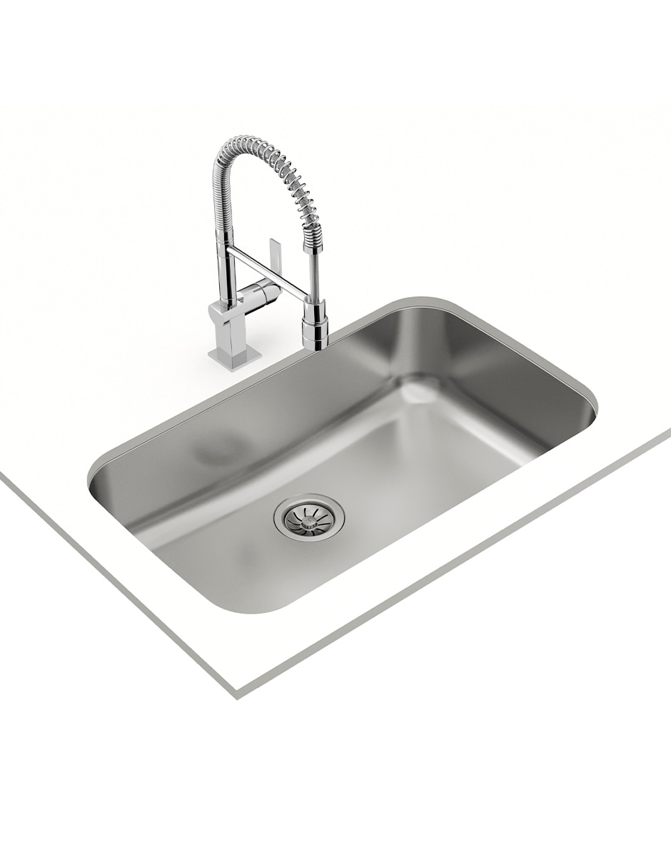 Tarja 1 tina de acero inoxidable con escurridor be 74.43 / tu 31.9