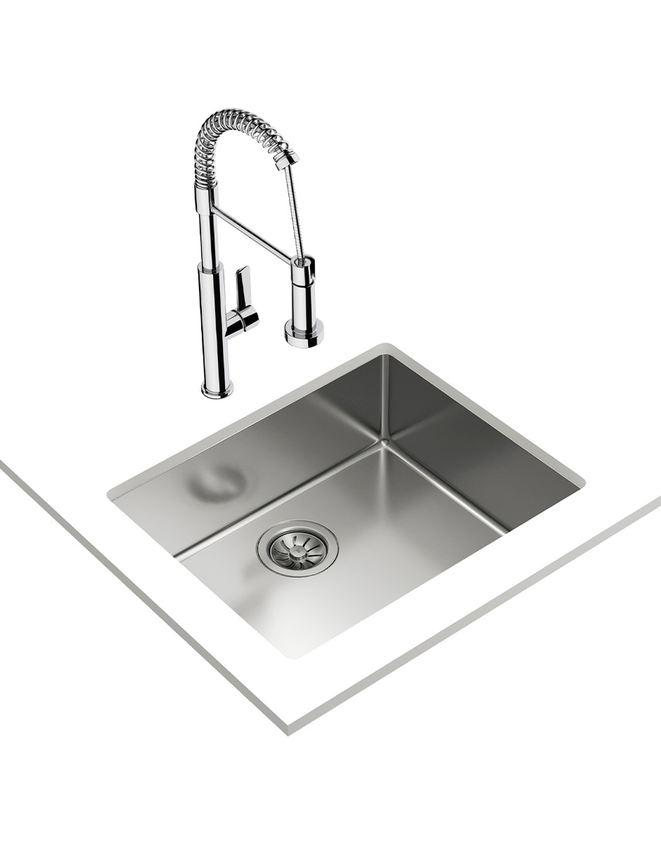 Tarja 1 tina de Cuarzo con escurridor No incluye SQUARE 50.40 TG B