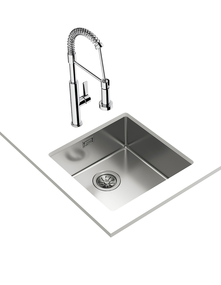 Tarja 1 tina de acero inoxidable con escurridor be linea rs15 40.40