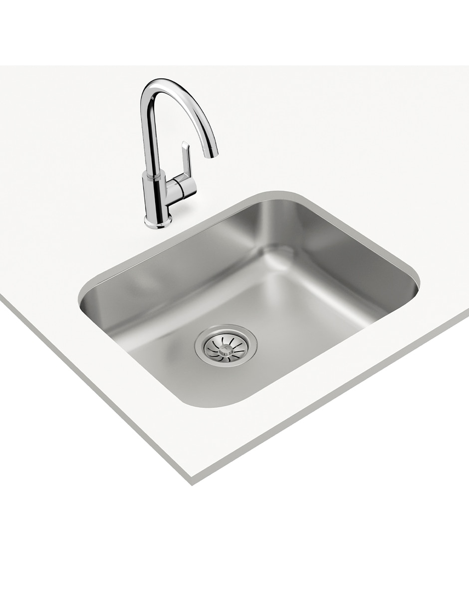 Tarja 1 tina de acero inoxidable con escurridor be-50.40 plus